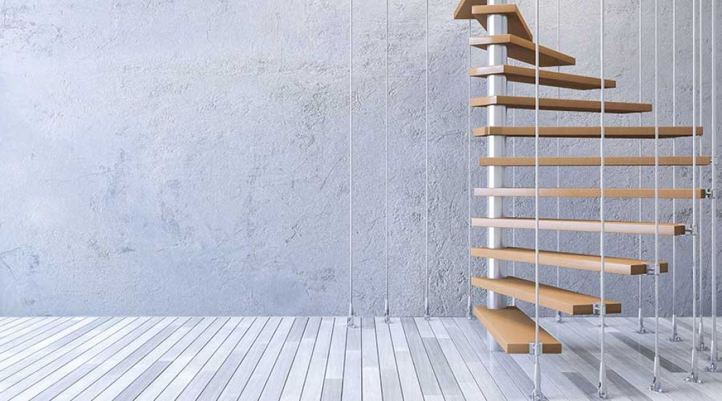 Spiral staircase tread design